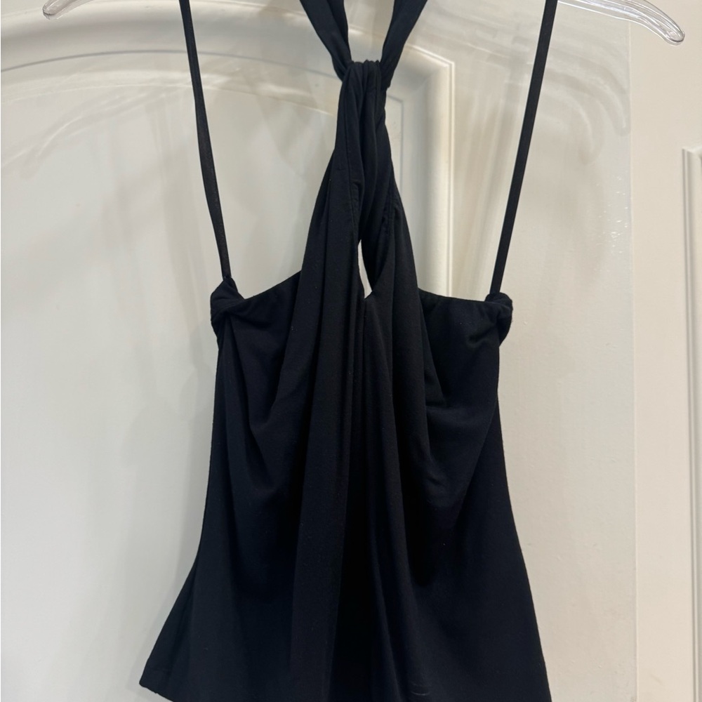 Veronica Beard Black Halter Top